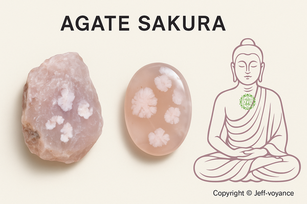 Agate fleur de cerisier : pierre du cœur et de la tendresse - Esoboutik Brest