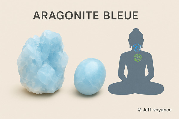 Comment utiliser l’aragonite bleue pour se recentrer - Esoboutik Brest Aragonite bleue : propriétés, usages et symbolique - Esoboutik Brest