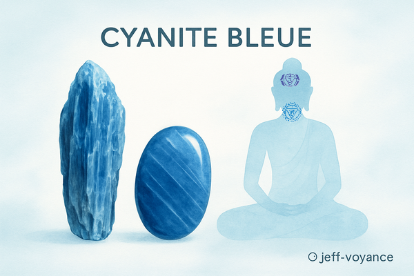 Cyanite Bleue : Une pierre pour l’harmonie intérieure et la créativité - Esoboutik Brest Cyanite Bleue : L’Alliée du chakra de la gorge et du troisième oeil - Esoboutik Brest