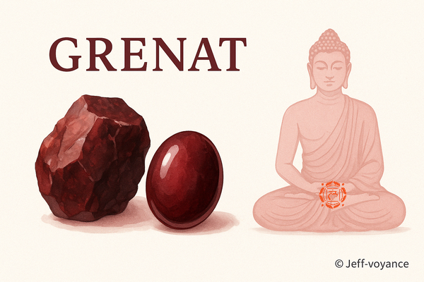 Le grenat renforce l’ancrage, stimule le courage et aide à surmonter les blocages. Esoboutik Brest Le grenat est une pierre de vitalité, de passion et de force intérieure. Esoboutik Brest