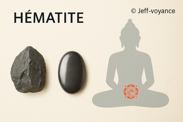 L'hématite protège contre les énergies négatives, renforce la confiance en soi et soutient la circulation sanguine. Esoboutik Brest L'hématite est une pierre d'ancrage puissante, idéale pour retrouver équilibre et sécurité. Esoboutik Brest
