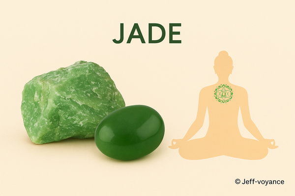 Jade : abondance, cœur ouvert et sagesse ancienne - Esoboutik Brest Les bienfaits de la jade : équilibre émotionnel et vitalité douce - Esoboutik Brest